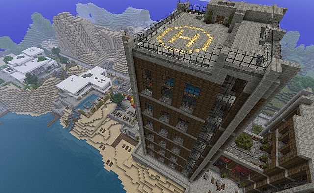 Town View and Hotel Helipad.