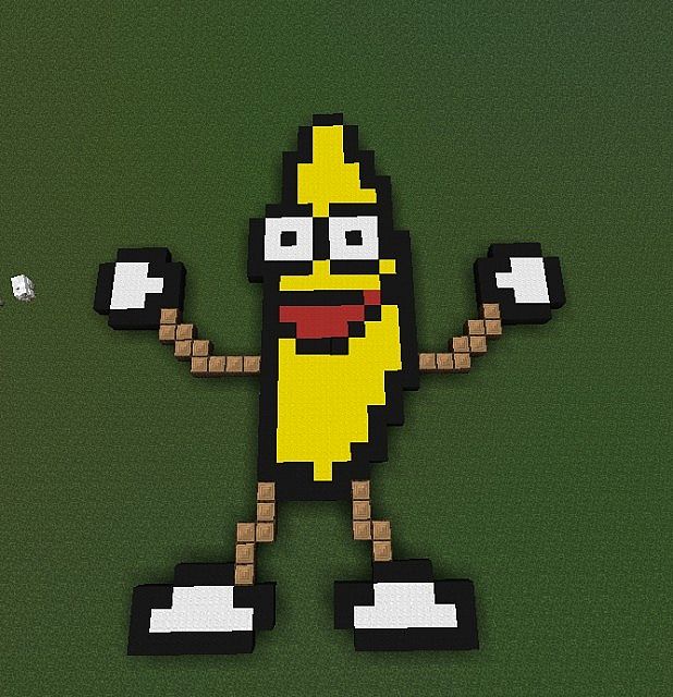 Peanut Butter Jelly Time Banana Minecraft Project