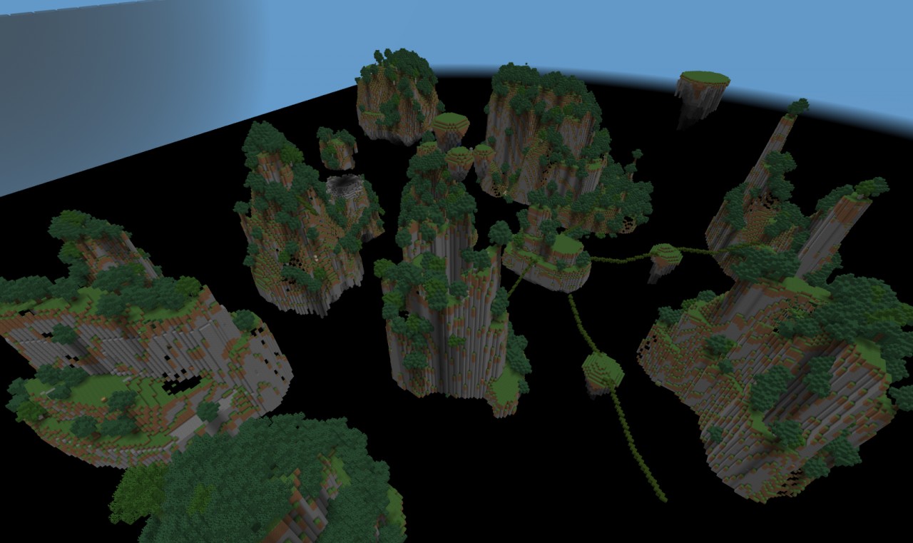 Custom Terrain Floating Mountains Minecraft Project