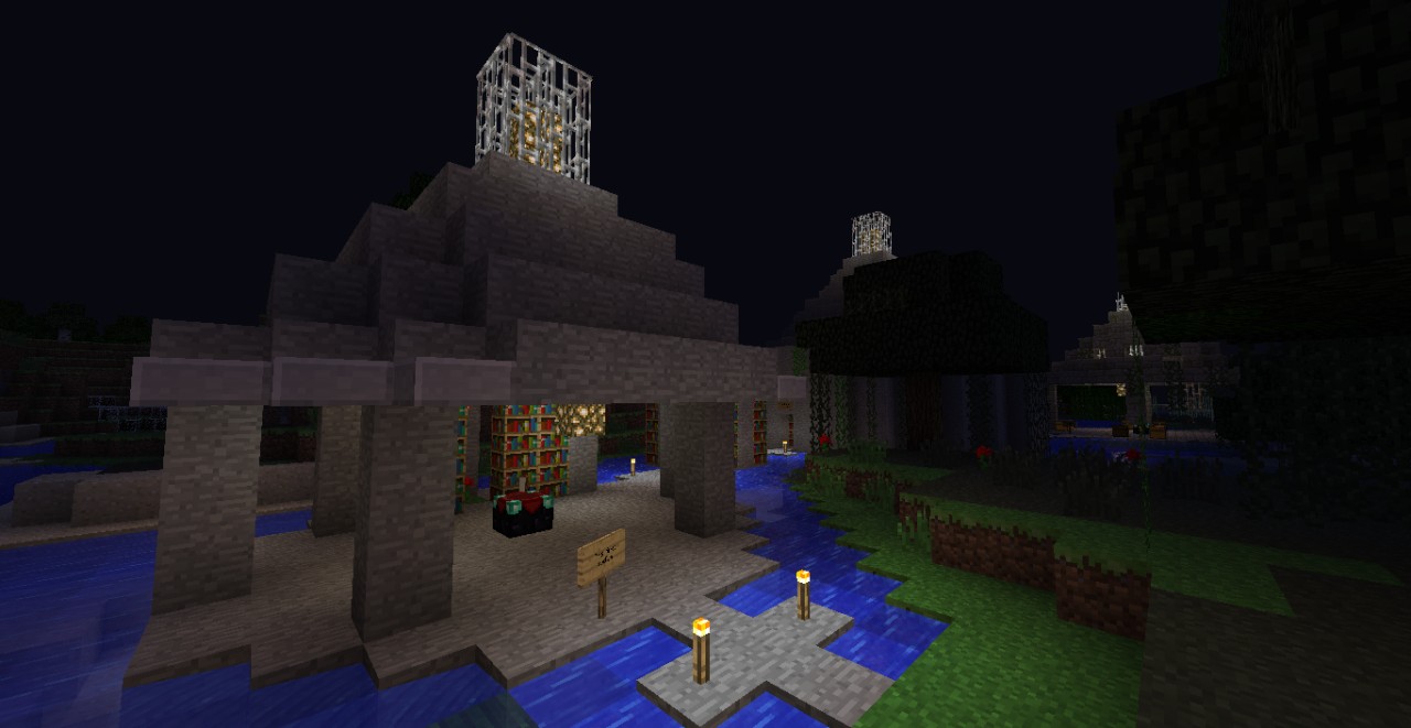 The four podiums of Khain. Minecraft Project