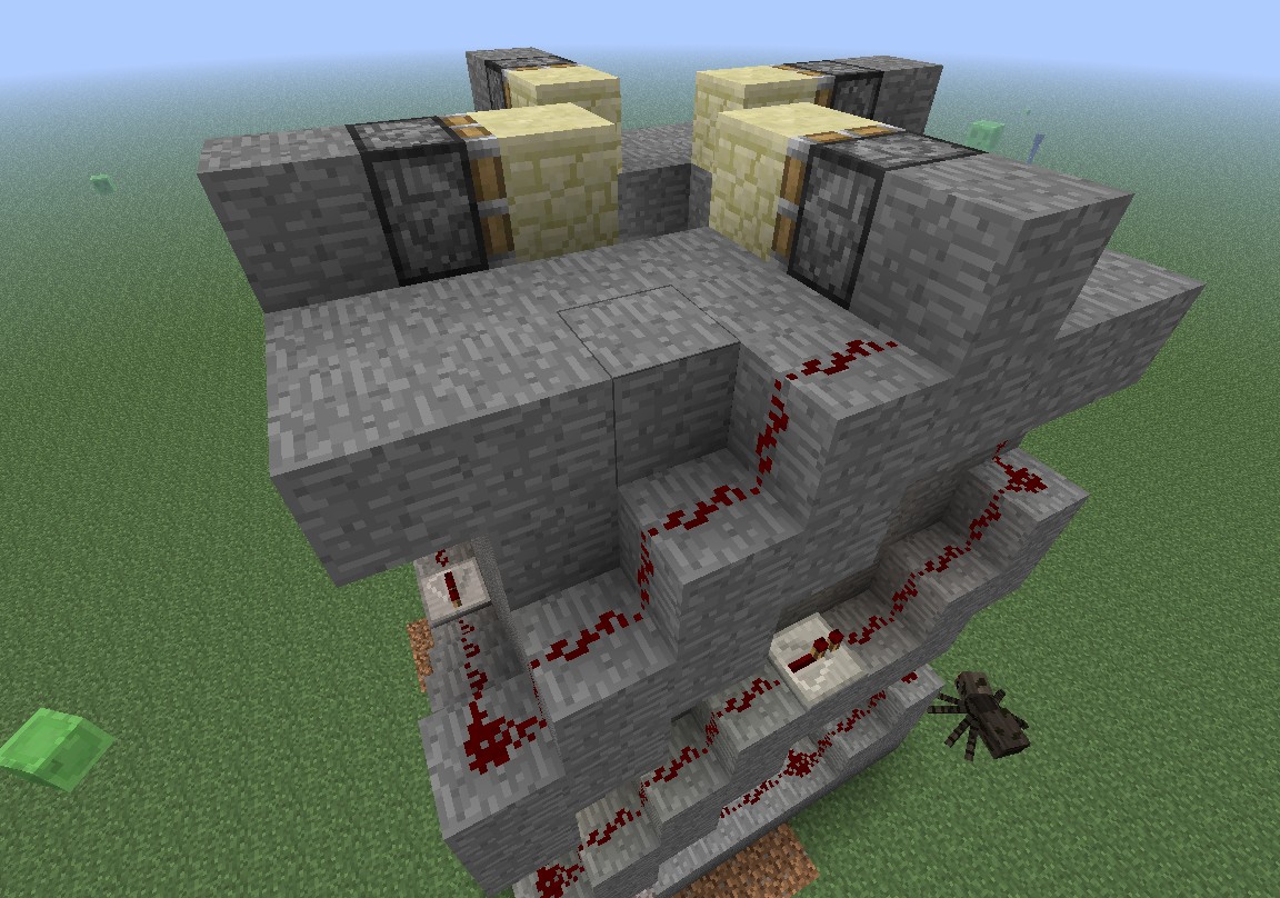 Redstone series Flat hidden piston entrance Minecraft Project