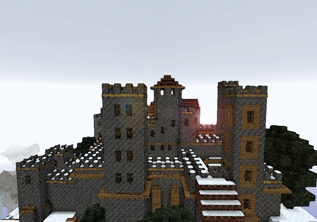 Snow Castle [Floating Island] Minecraft Project