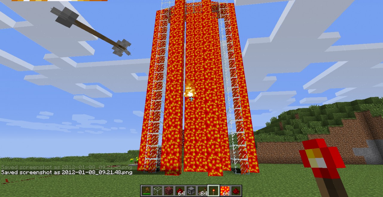 Flaming arrow shooter Minecraft Project