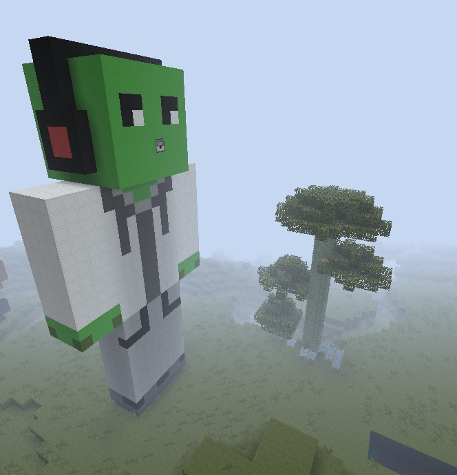 Huge Slime Head Statue (ME!) Minecraft Project