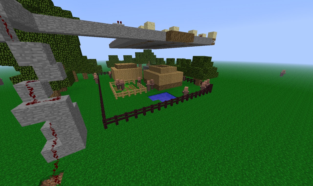 carpet bomber on a poor village Minecraft Project