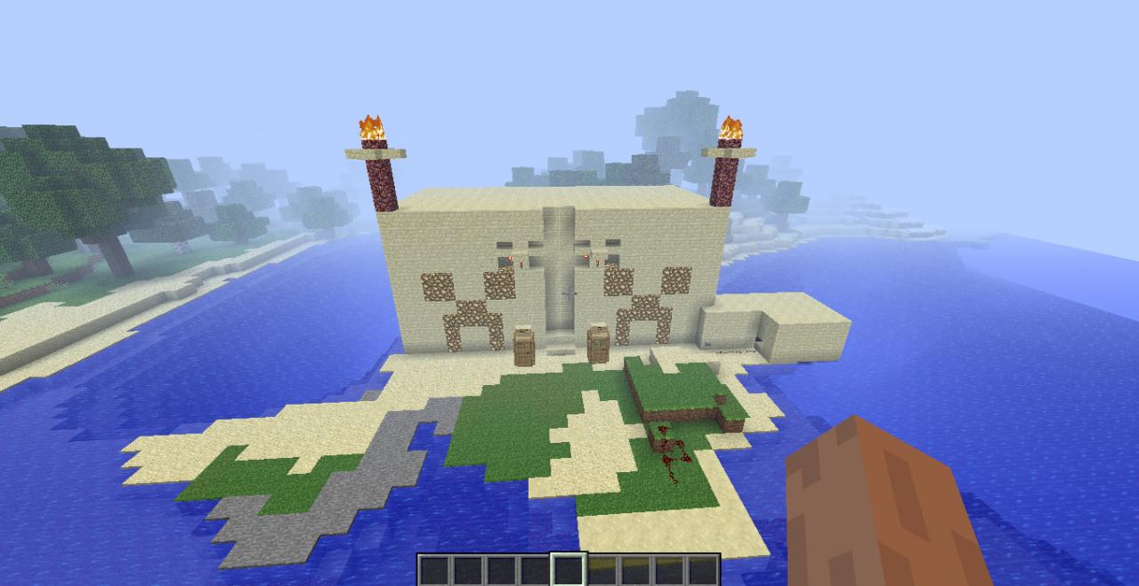 sandstone creeper castle! Minecraft Project