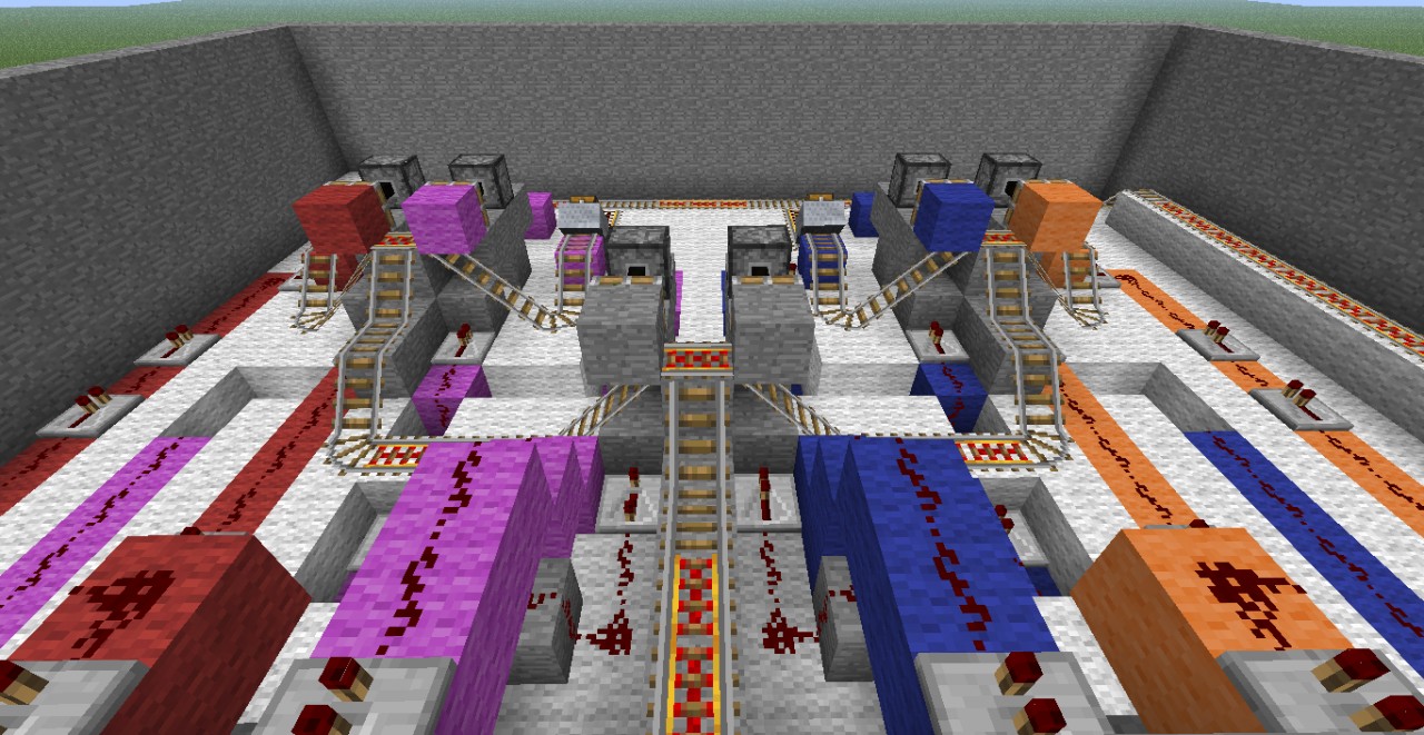 Minecart Storage System Minecraft Project