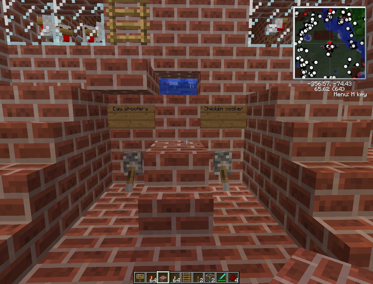 Automatic eggfarm/chicken cooker Minecraft Project