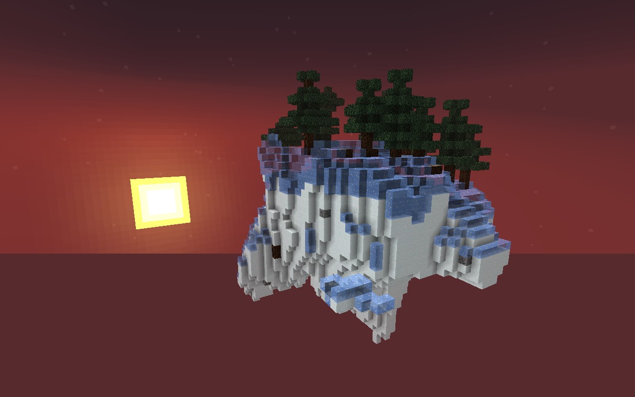 Floating snow Island Minecraft Project