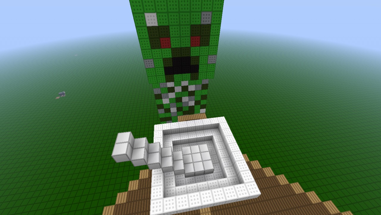 Creeper Eating Cereal. Minecraft Project