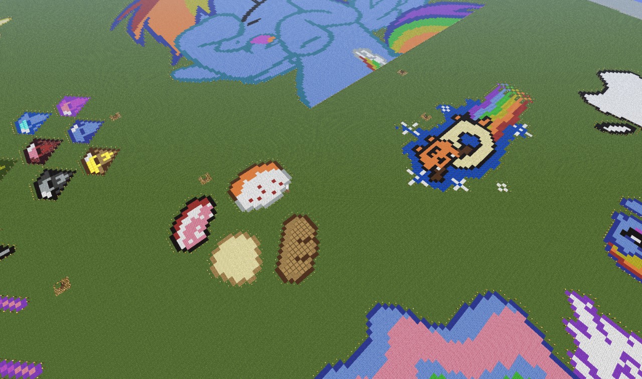 Huge Pixel Art World! 50 diamond special. Minecraft Project