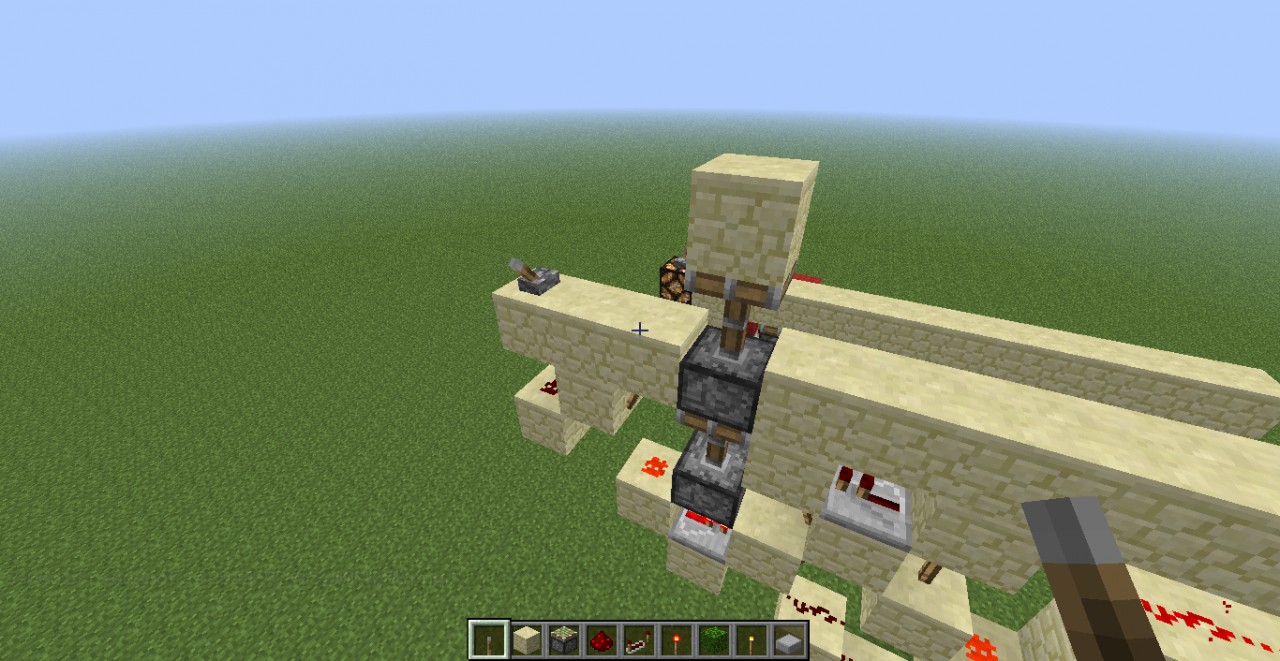 1 Wide double Vertical piston extender + Tutorial. Minecraft Project