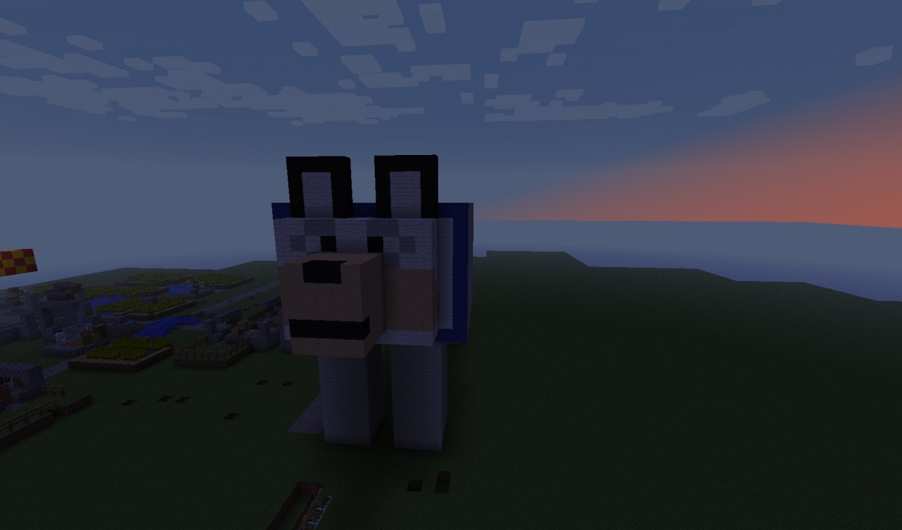 giant wolf statue Minecraft Project