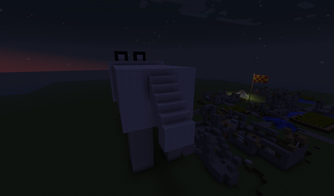 giant wolf statue Minecraft Project