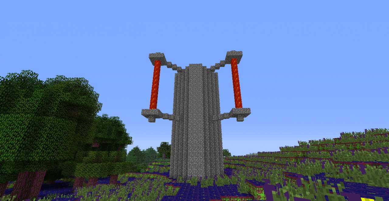 simple lava tower Minecraft Project