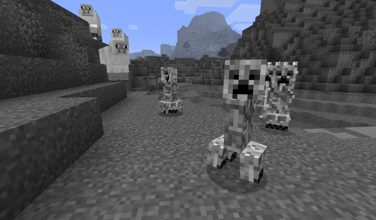 Black&White Minecraft Texture Pack