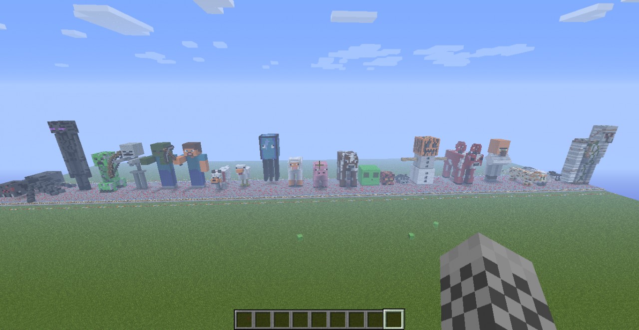 All mob statues with enderdragon Minecraft Project