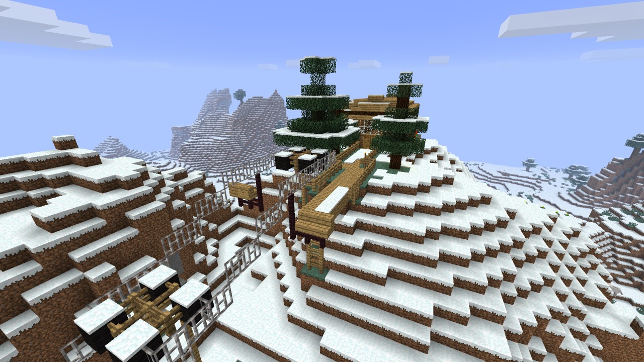 Snow Lodge w/ Ski Lift Minecraft Project
