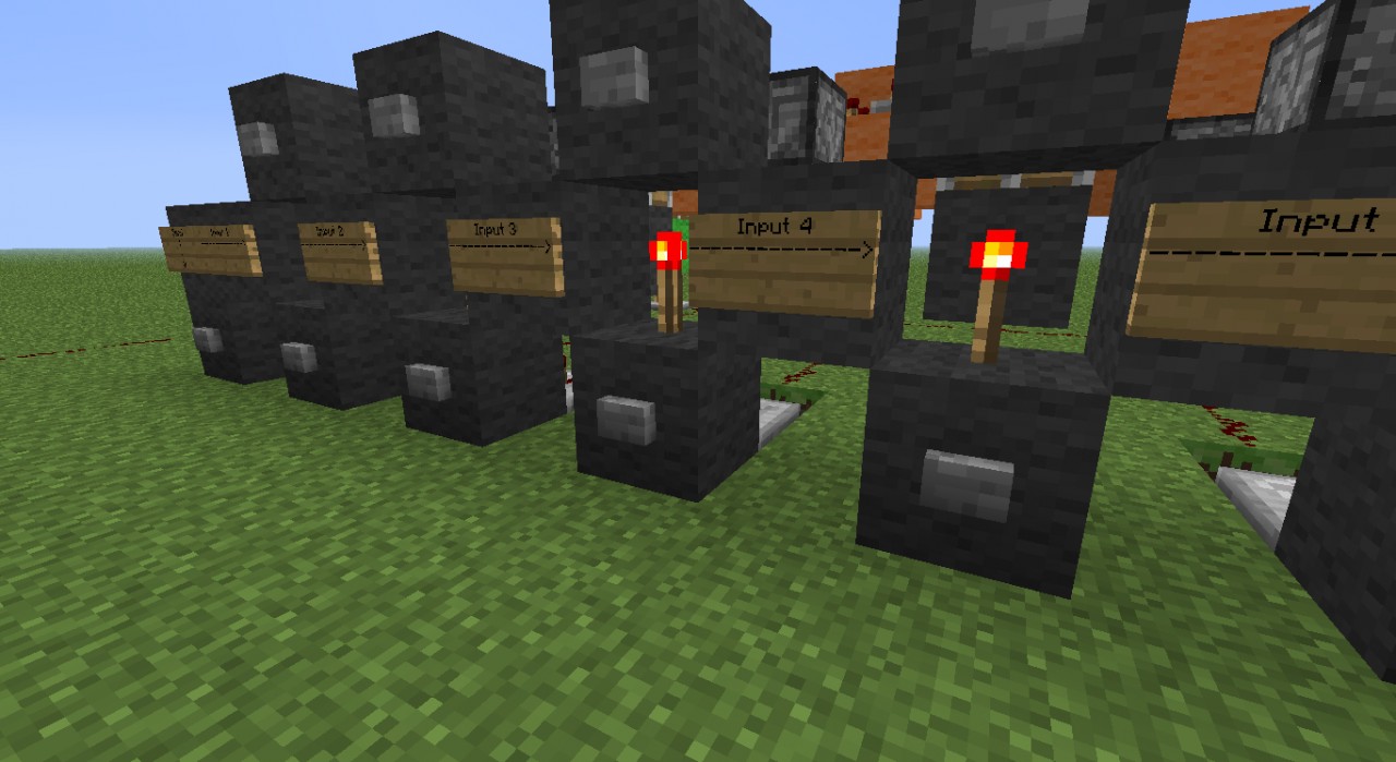 Minecraft infinite 1 wire encoder and decoder Minecraft Project