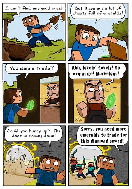 Minecraft emerald trading system
