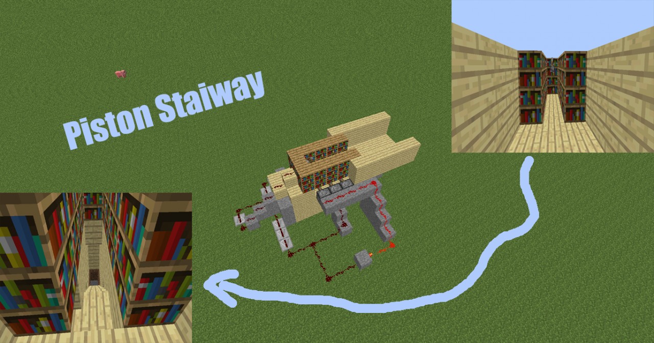 Piston Stairway! Minecraft Project