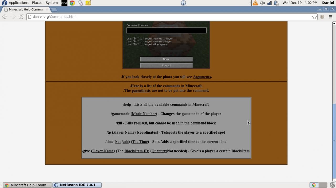 Minecraft Announce Command