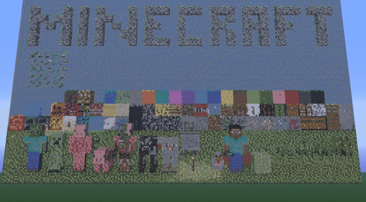 A Giant Minecraft Pixel Art Minecraft Project
