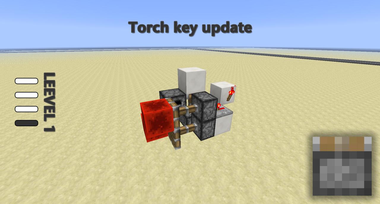 Smallest flush ground torch key Minecraft Project