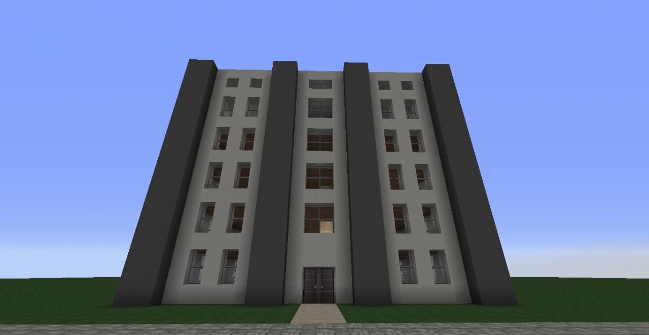 Modern Apartment Building Minecraft Project