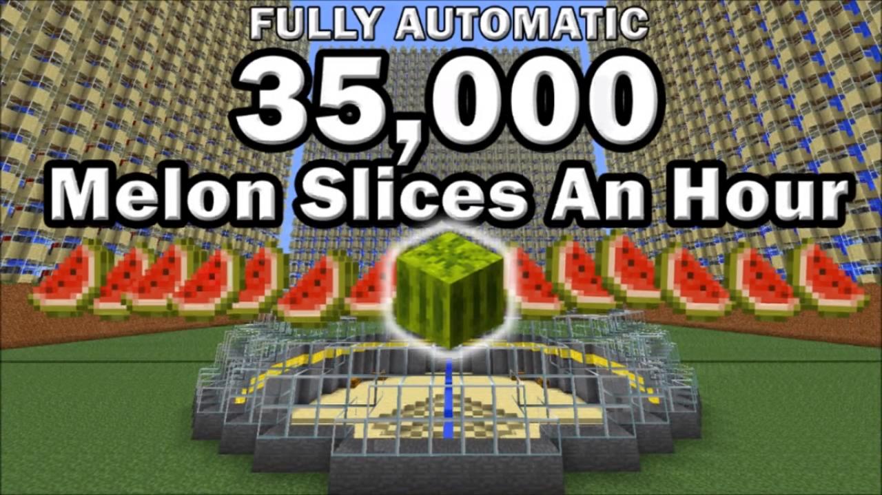 Fully automatic melon farm Minecraft Project