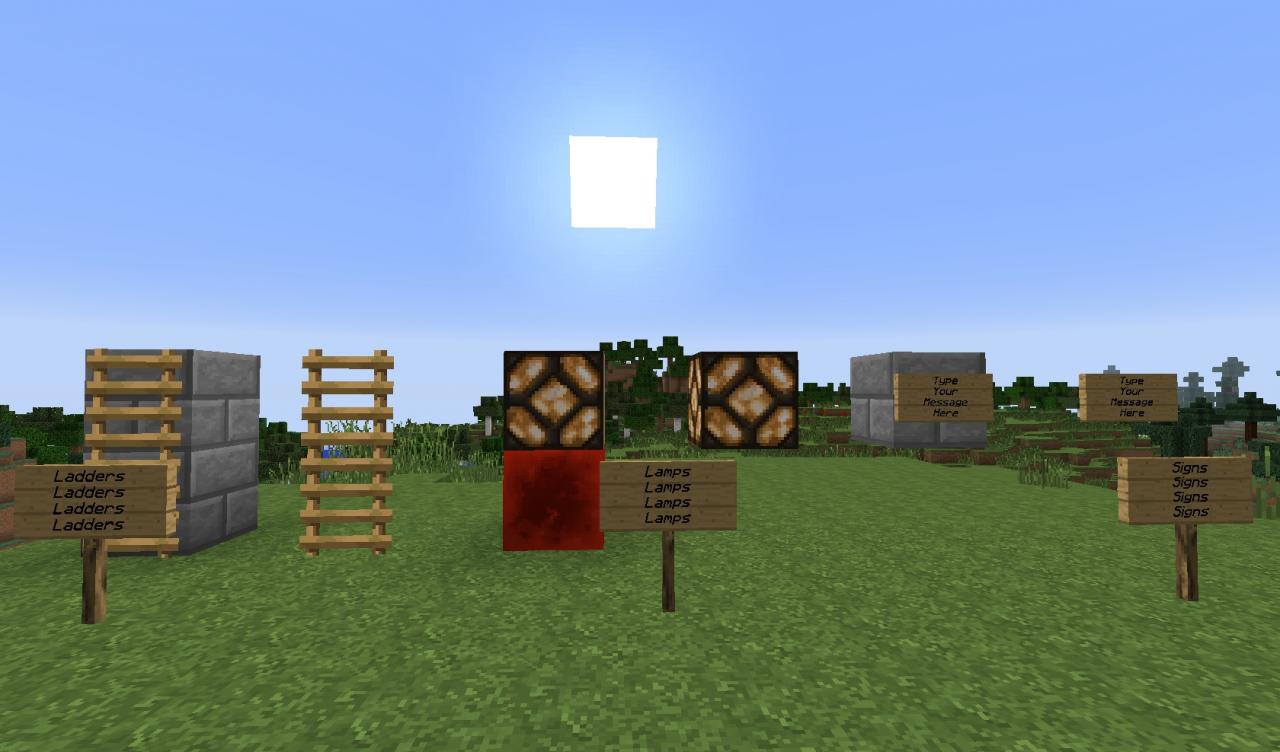 Floating Signs, Ladders, and Glowing Lamps Minecraft Blog