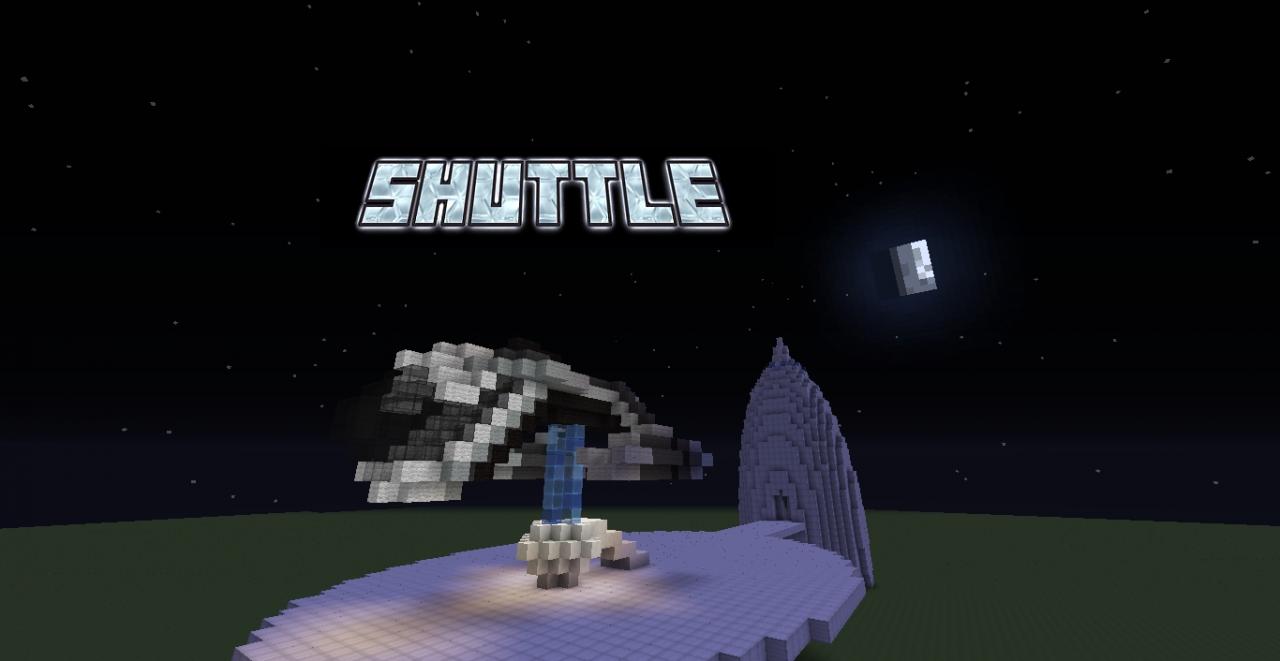 Small space ship with landing pad and small house. Minecraft Project