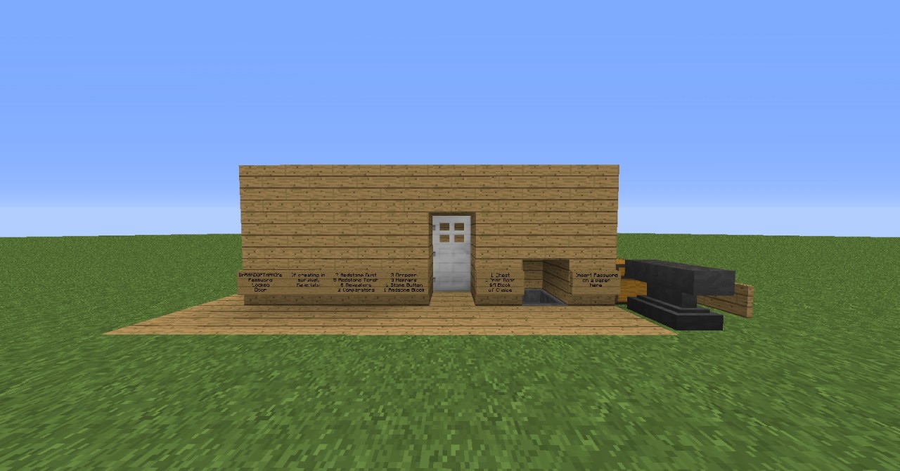Minecraft 1.8 Password Lock Door Minecraft Project