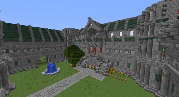 Castle with Courtyard Minecraft Project
