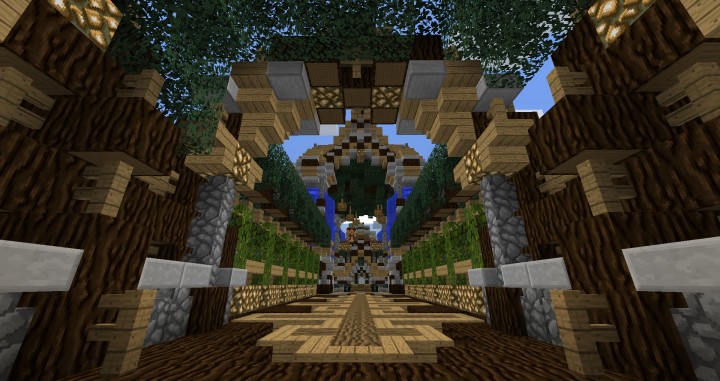 Faction Spawn - Spruce wood style Minecraft Project