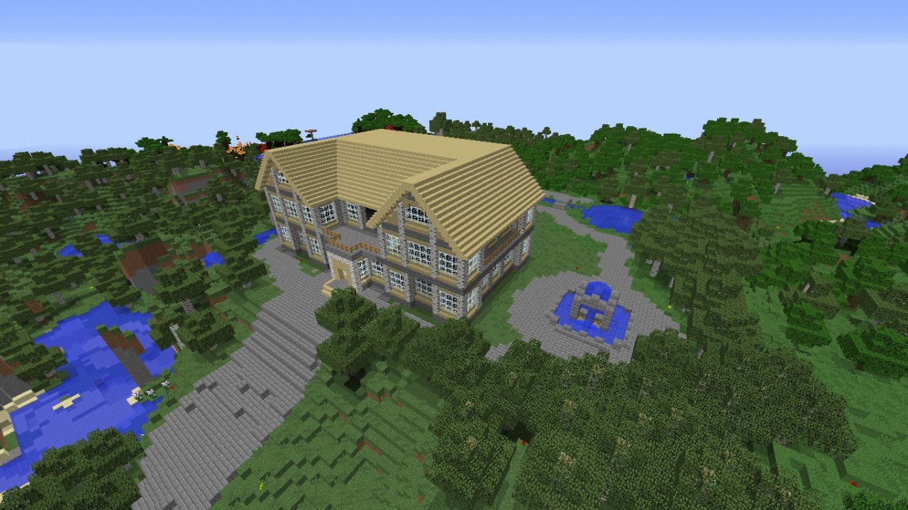 Redstone Mansion with Secure Vault/Bomb Shelter Minecraft Project