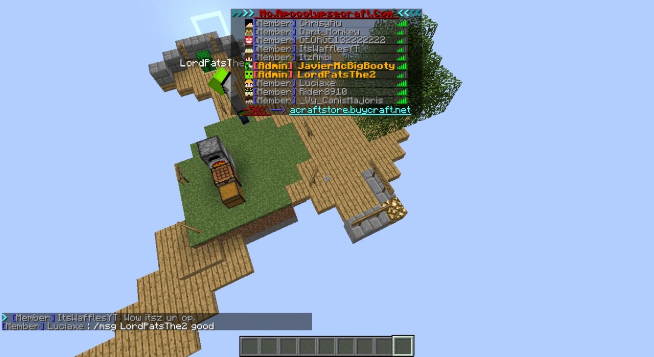 Custom coded Apocolypsecraft Skyblock Minecraft Server