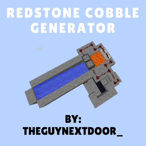 Redstone Cobble Stone Generator With Lever and Pistons Minecraft Project