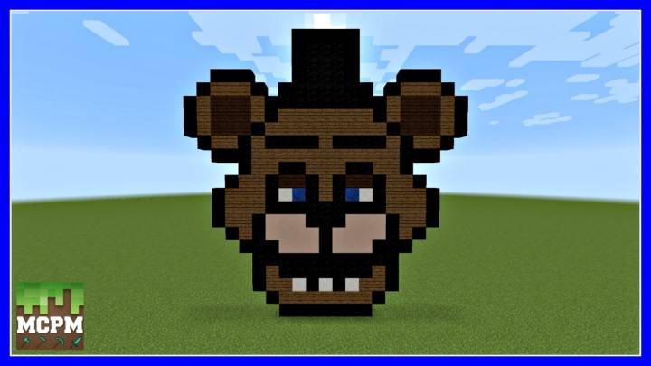 freddy fazbear fnaf pixel art minecraft project minecraft christmas builds
