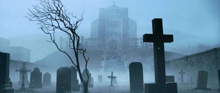 Church with graveyard - from the movie!