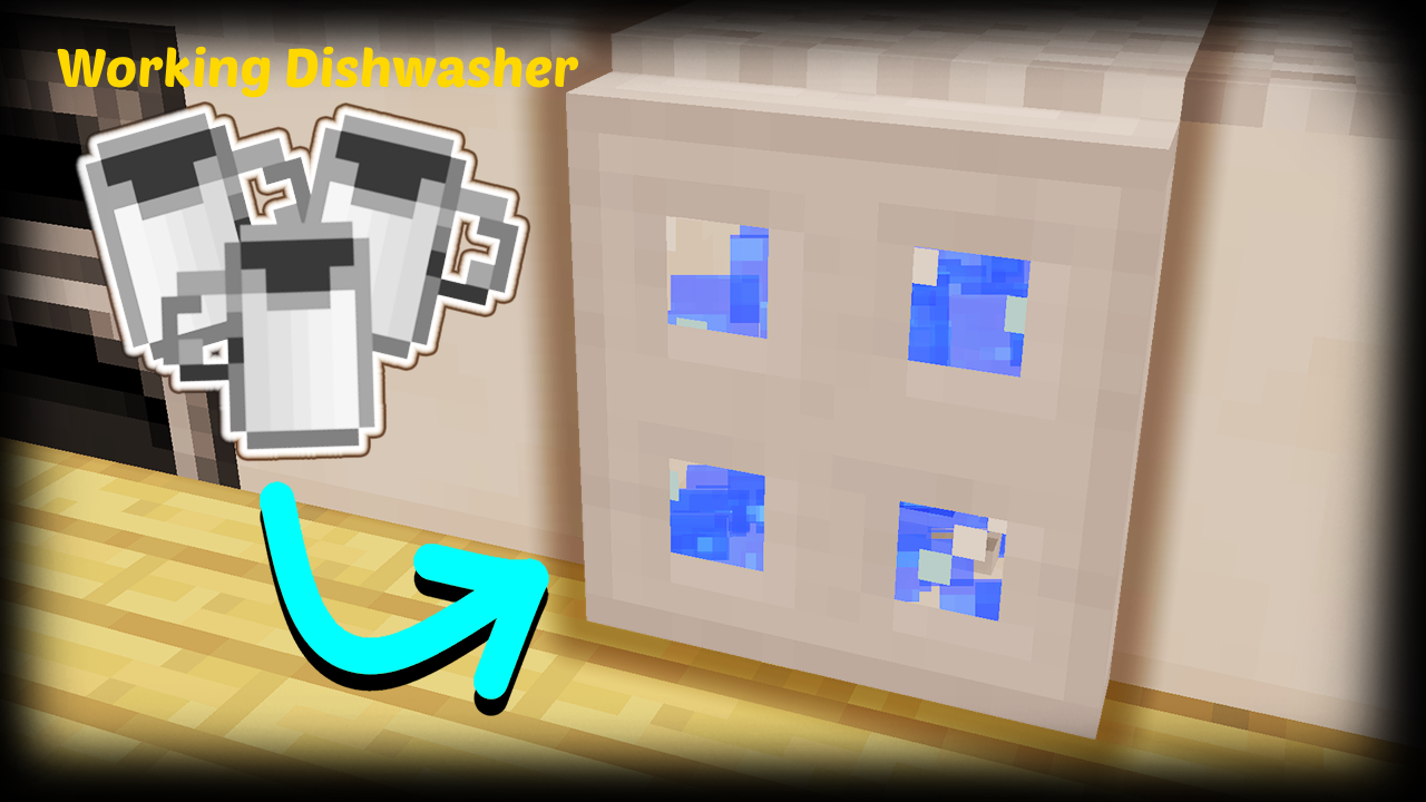 Minecraft How To Make A Working Dish Washer / Washing Machine