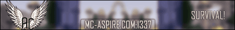 AspireCraft - 24/7 Survival - Towny - Mob Arena AspireCraft - 24/7 Survival - Towny - Mob Arena