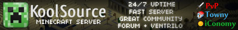 KoolSource Multiverse [NO LAG] [TOWNY] [ECONOMY] [WEBAUCTION] [DEDICATED SERVER] [LOW PING]