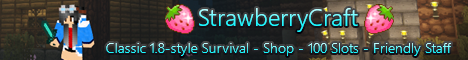 StrawberryCraft - 1.8-style Survival Multiplayer [minecraft.windowslogic.co.uk - 1.16.4/5]
