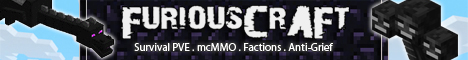 FuRiouSCraft Survival | NON-PvP | mcMMO | Factions | Anti Grief | Economy | Multi-Worlds | Survival