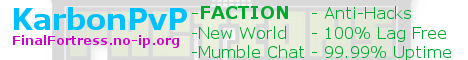 FinalCraft [PvP][Creative][Skyblock][Faction][Hunger Games][Spleef][Mob Arena][Fresh World][24/7]