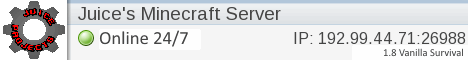 Juice's Minecraft Server Juice's Minecraft Server