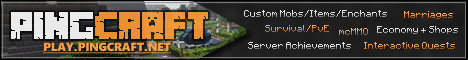 PINGCRAFT SURVIVAL - PvE - mcMMO - Quests - Anti-Grief PINGCRAFT SURVIVAL - PvE - mcMMO - Quests - Anti-Grief