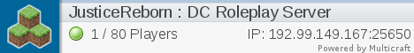 Justice Reborn DC Roleplaying Server Minecraft Server