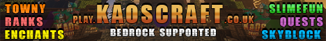 KaosCraft | Towny | Skyblock | Slimefun Minecraft Server